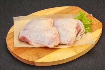 Raw chicken hip for cooking