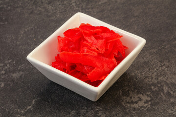 Asian cuisine marinated ginger root