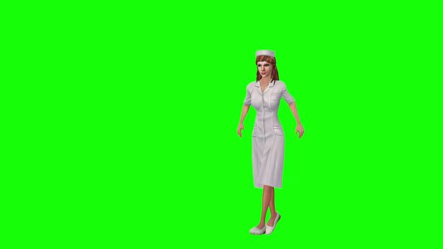 4k 3d animation with a female avatar nurse teaching and showing exercises to help with fitness and health