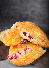 homemade baked  cranberry scones