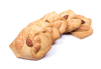 Heap of cookies with almond