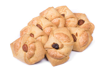 Heap of cookies with almond