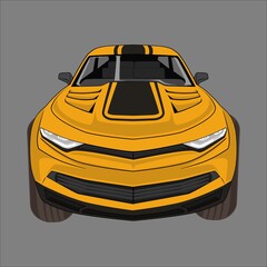 flat design vector illustration sport car,