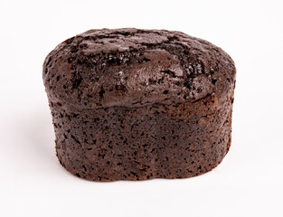 cocoa cupcake or muffin cake isolated on white background. 3d illustration. clipping path.