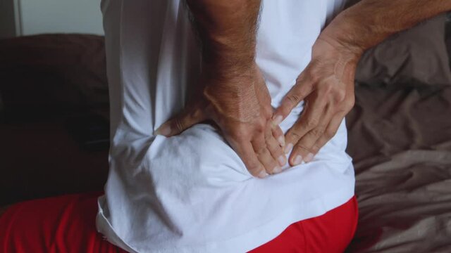 Close up man with low back pain