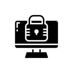 computer security glyph icon