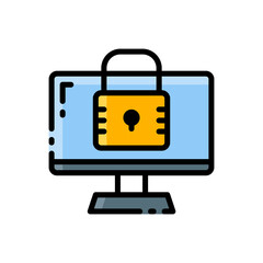 computer security fill outline icon