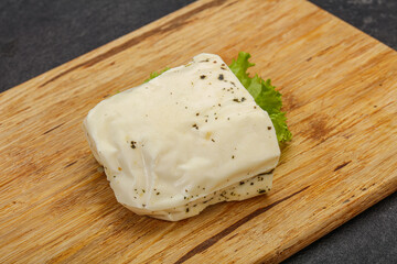 Halloumi cheese with mint for grill