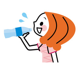 女性　水分補給　経口補水液