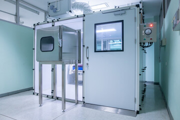 Cleanroom for separation of patients infected with covid-19 virus.