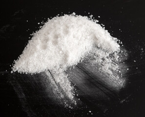 Salt on black