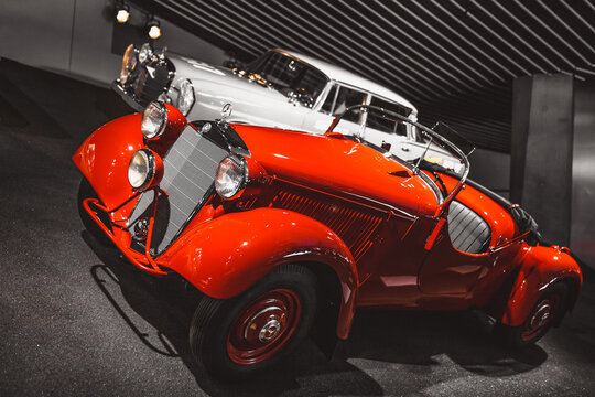 Stuttgart, Germany - February 06, 2020: Mercedes-Benz Museum - Mercedes-Benz 230 S Gelandesportwagen