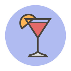 Cocktail. Vector flat style
