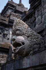 Statues and Stupas of the Borobudur Temple, West Java, Indonesia (750AD)