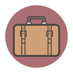 Travel bag. Vector flat style