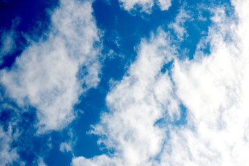 Obraz premium Blue sky with white clouds. Can be used as background.