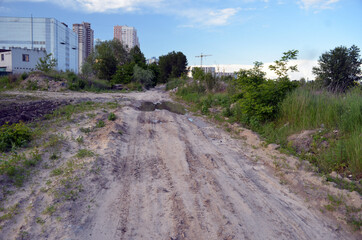Dirt road near Kiev, Ukraine