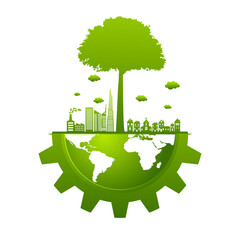 Ecology concept and Environmental ,Banner design elements for sustainable energy development, Vector illustration