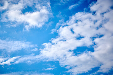 Obraz premium Blue sky with white clouds. Can be used as background.
