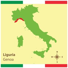 liguria on italy map
