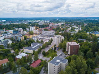 Riihimäki, Finland. Aerial views from city of Riihimäki