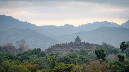 Borobudur Temple, UNESCO World Heritage in Central Java, Indonesia (750AD)