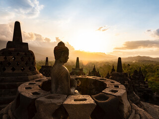 Borobudur Temple, UNESCO World Heritage in Central Java, Indonesia (750AD)