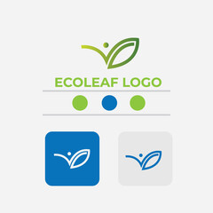 Eco Green Leaf Logo design - nature concept can for healthy logo - spa logo - beauty sign, vector EPS10