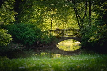 Mostek w parku Skaryszewskim w Warszawie