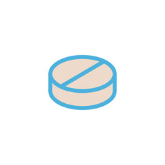 Round Pill icon vector logo design trendy