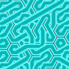 Colour Hexagon Tile Connection art background design illustration
