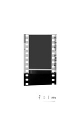  (35 mm.) film collections frame.With white space.film camera.