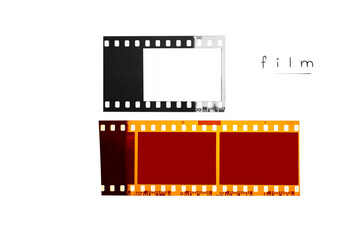  (35 mm.) film collections frame.With white space.film camera.