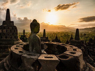 Borobudur Temple, UNESCO World Heritage in Central Java, Indonesia (750AD)