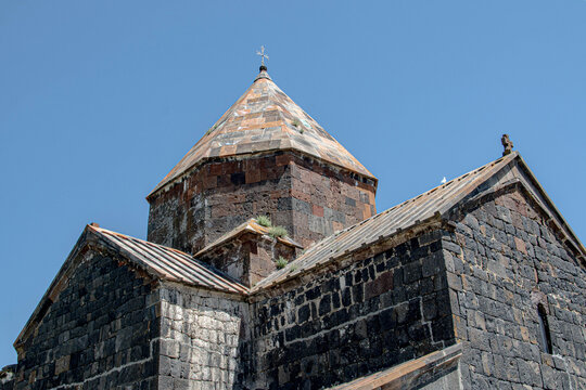 Church in nature. Beautiful architecture of churches. Armenian monasteries and churches. Apostolic churches. Monastery complex. Beautiful temples. Sevanavank
