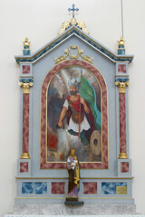 St. Florian's altar at St. Roch church in Skakavac, Croatia - obrazy, fototapety, plakaty