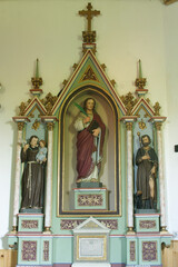 Saint Vitus altar in Our Lady Chapel in Dubovec, Croatia