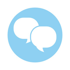 speech bubble message block style icon