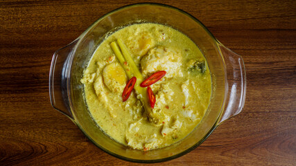 Telur Masak Lemak Cili Padi or Egg in Coconut Cream with Birds Eye Chili
