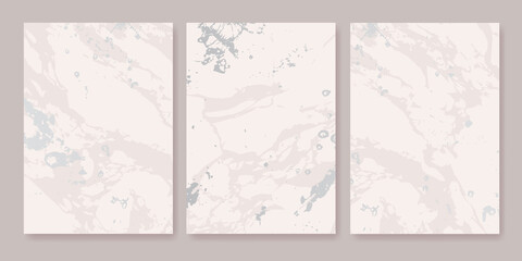 Set of elegant marbled vector backgrounds