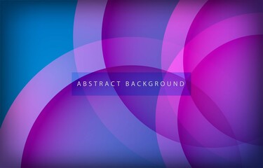 Abstract 3D circle layer purple and blue gradient background