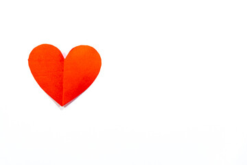 love heart on a white background