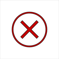 Check mark and X mark icon. illustration for web and mobile design.