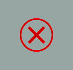 Check mark and X mark icon. illustration for web and mobile design.