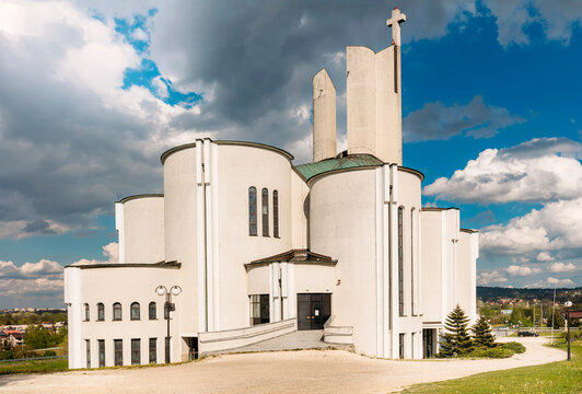 Church (Kościół Przemienienia Pańskiego) in Koszyce Wielkie, Poland.
