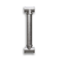 Alphabet made of Metal pipe, letter I with clipping path