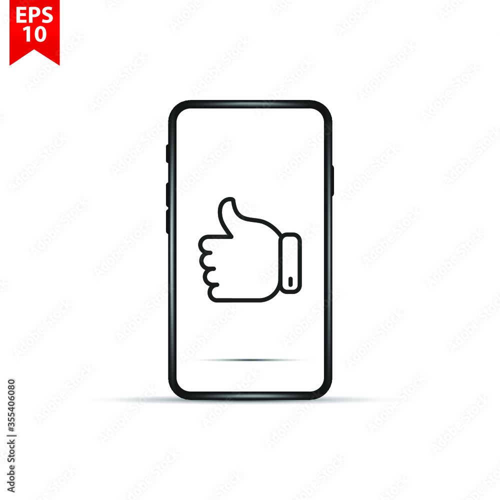 Aufkleber like and dislike icons set. selection buttons between 