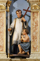 Obraz premium Saint Francis Xavier, statue on the main altar in the parish church of the Holy Trinity in Donja Stubica, Croatia