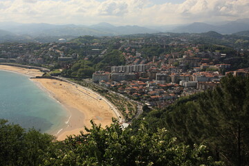 Fototapeta premium Vue Panoramique San Sebastian Pays Basque Espagne 