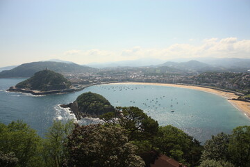 Vue Panoramique San Sebastian Pays Basque Espagne 